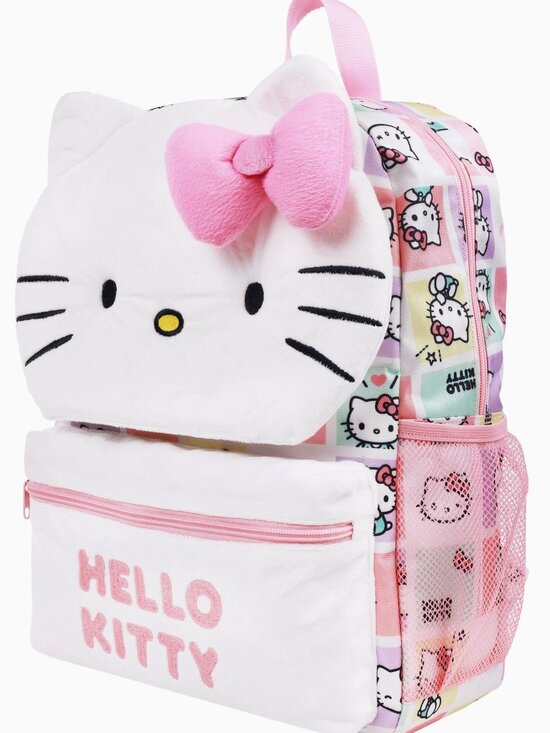 Hello Kitty Plush Face Laptop Backpack - School Travel Bag main image 6